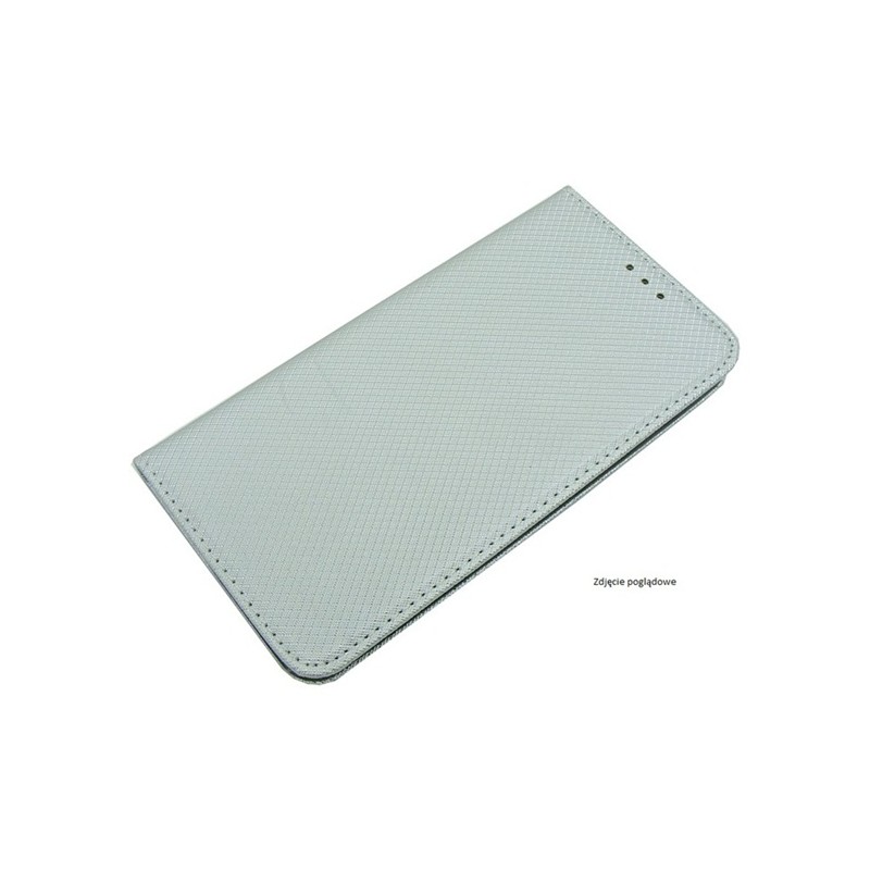 Etui Smart Magnet na telefon Samsung Galaxy Ace NXT G313 / Trend 2 Lite G318 srebrne