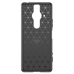 Etui Bumper Carbon Lux na telefon Sony Xperia Pro-1 czarne