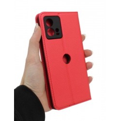 Etui Smart Magnet na telefon motorola edge 30 fusion 5G XT2243 / moto s30 pro 5G czerwone