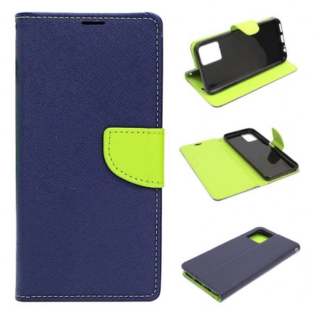 Etui Fancy Diary na telefon Vivo Y01 V2118 / Y15A / Y15S granatowe