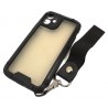 ETUI PANCERNE PROTECT SHIELD na telefon Apple iPhone 12 A2172 czarne ze smyczą