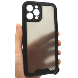 ETUI PANCERNE PROTECT SHIELD na telefon Apple iPhone 12 Pro Max A2342 czarne ze smyczą