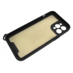 ETUI PANCERNE PROTECT SHIELD na telefon Apple iPhone 12 Pro Max A2342 czarne ze smyczą