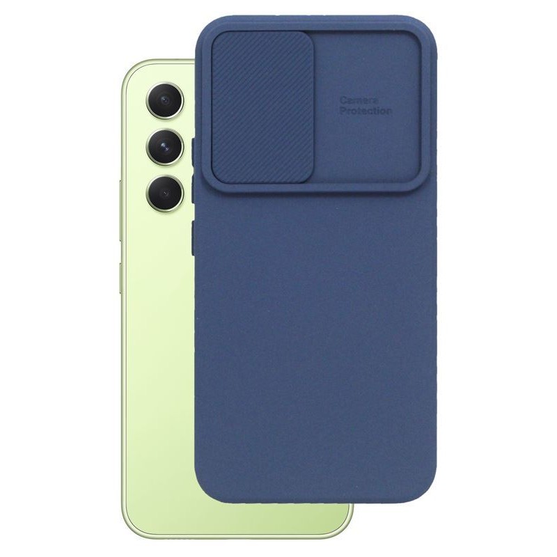 Etui SILICONE LENS na telefon Samsung Galaxy A54 5G A546 granatowe