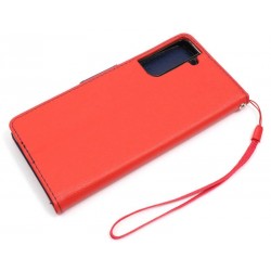 Etui Fancy Diary na telefon Samsung Galaxy S21 5G G991 czerwone