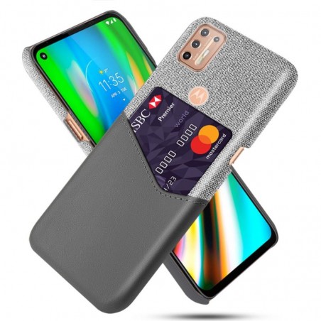 Etui z kieszonką Card Slot Case na telefon motorola moto g9+ XT2087 szare
