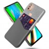 Etui z kieszonką Card Slot Case na telefon motorola moto g9+ XT2087 szare