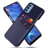 Etui z kieszonką Card Slot Case na telefon OPPO Reno 4 CPH2113 granatowe