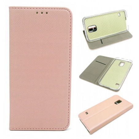 Etui Smart Magnet na telefon Samsung Galaxy S5 G900 / S5 Neo G903 jasnoróżowe