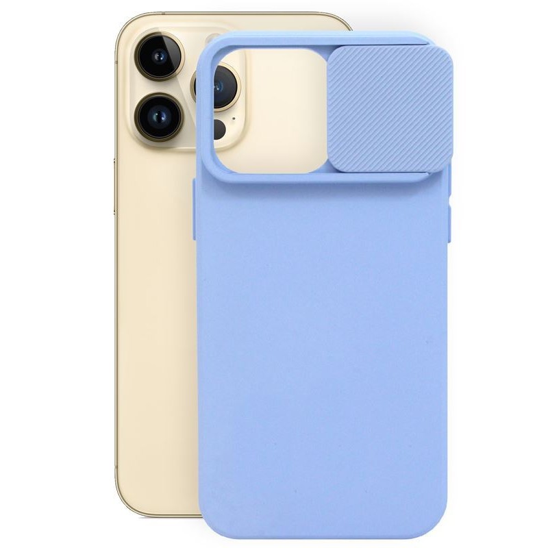 Etui SILICONE LENS na telefon Apple iPhone 14 Pro Max A2894 jasnoniebieskie