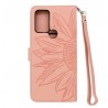 Etui Smart Flower na telefon TCL 305 6102A / 306 6102H / 30E 6127A / 305i 5164D / 30SE 4G 6165 jasnoróżowe