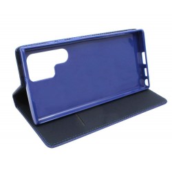 Etui z klapką Smart Magnet na telefon Samsung Galaxy S22 Ultra S908 granatowe
