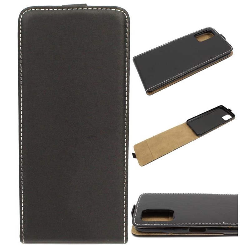 Etui pionowe z klapką SLIM FLEX na telefon Samsung Galaxy A03s A037 czarne HQ