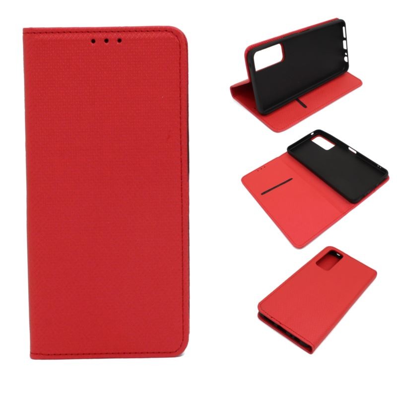 Etui Smart Magnet na telefon TCL 30 / 30+ T676 czerwone