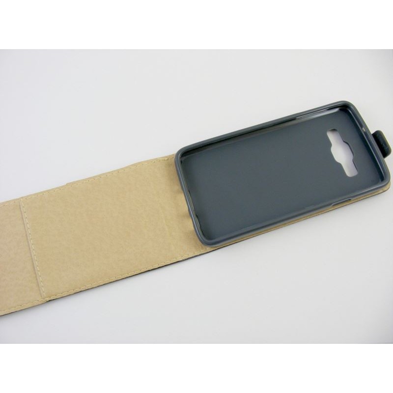 Etui pionowe z klapką SLIM FLEX na telefon Samsung Galaxy A3 A300 grafitowe