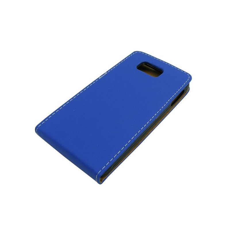 Etui pionowe z klapką SLIM FLEX na telefon Samsung Galaxy Alpha G850 niebieskie