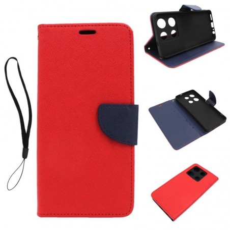 Etui Fancy Diary na telefon Infinix NOTE 30 Pro 4G LTE X678B czerwone
