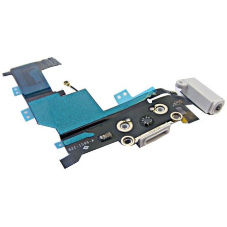 Taśma Flex do telefonu Apple iPhone 5S A1453 gniazdo ładowania + HF + mikrofon biały