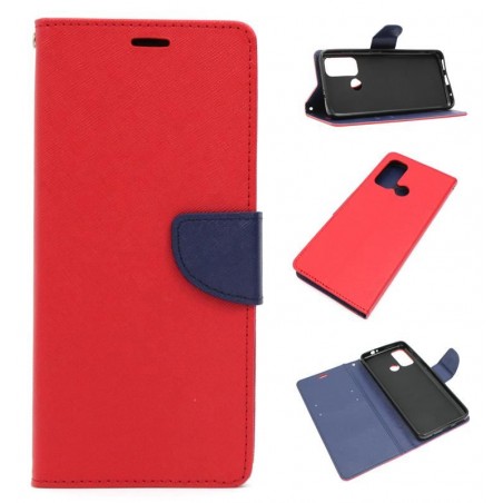 Etui Fancy Diary na telefon motorola moto g60 / g40 fusion Dual czerwone
