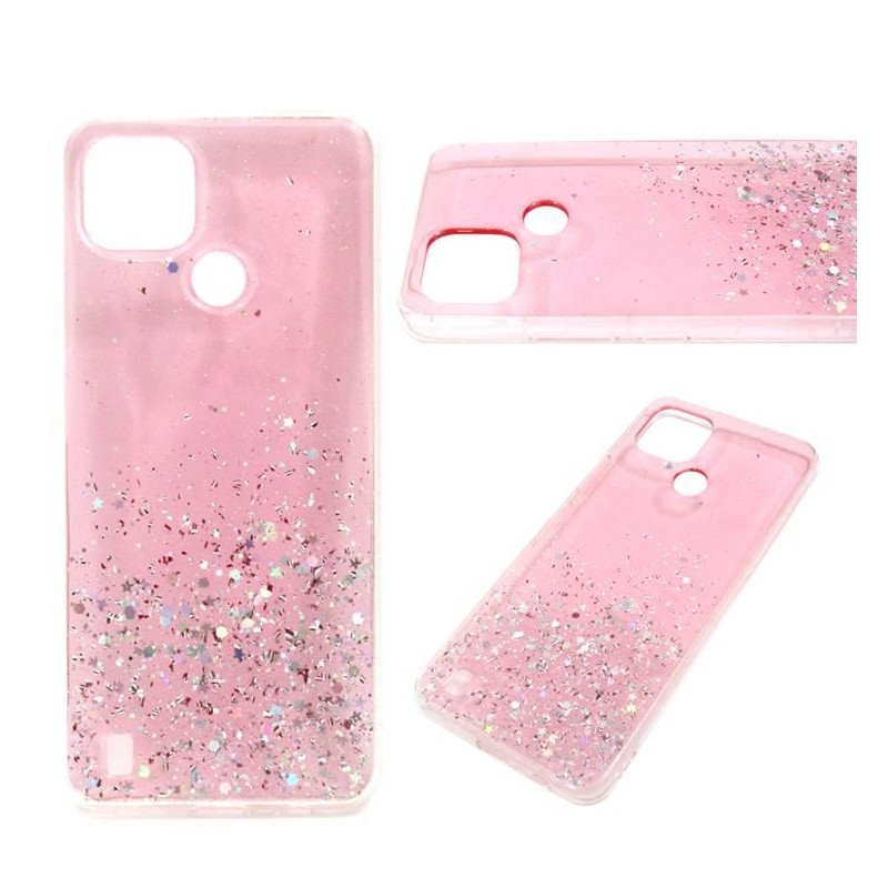 Etui Jelly Case SHINING HQ na telefon Realme C21 RC21 RMX3201 różowe
