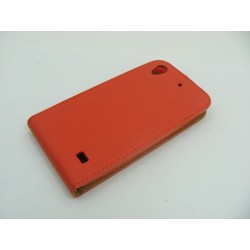 Etui pionowe z klapką SLIM FLEX na telefon Huawei G620s Ascend czerwone