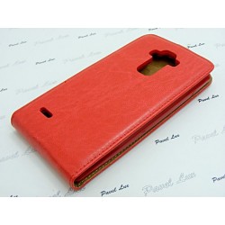 Etui pionowe z klapką SLIM FLEX na telefon LG G4 Stylus czerwone