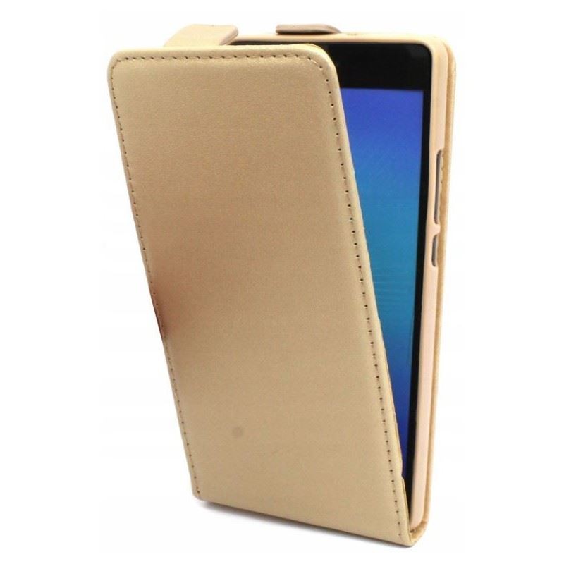Etui pionowe z klapką SLIM FLEX na telefon Huawei P8 LITE ALE-L21 złote