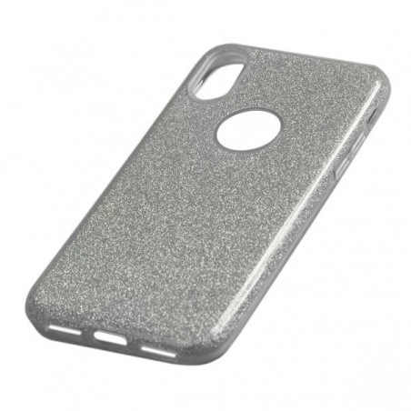 Etui Jelly Case SHINING HQ na telefon Apple iPhone X A1865 / Xs A1920 srebrne