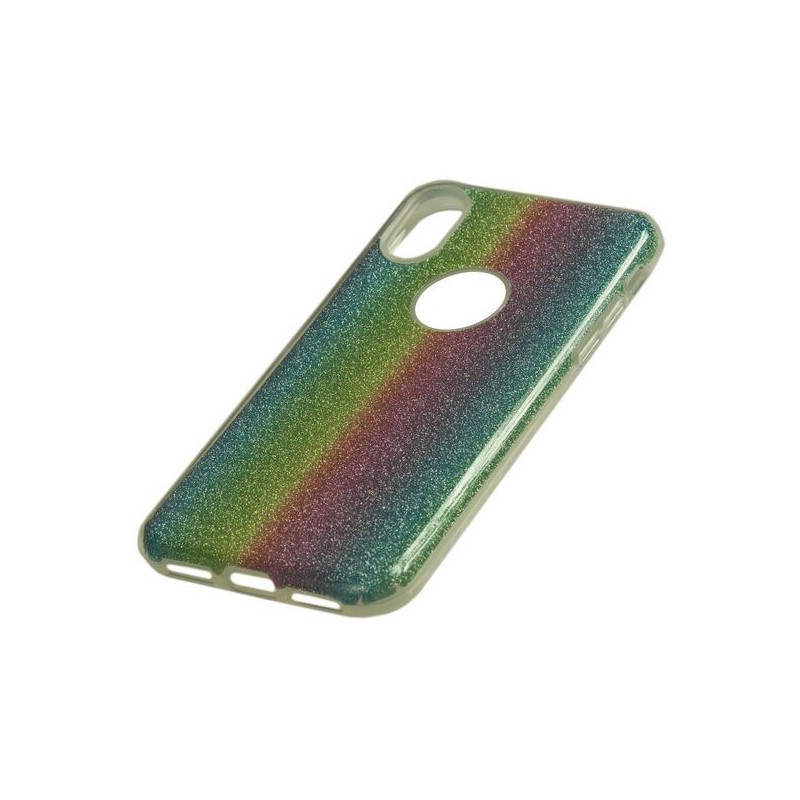 Etui Jelly Case SHINING HQ na telefon Apple iPhone X A1865 / Xs A1920 tęczowe