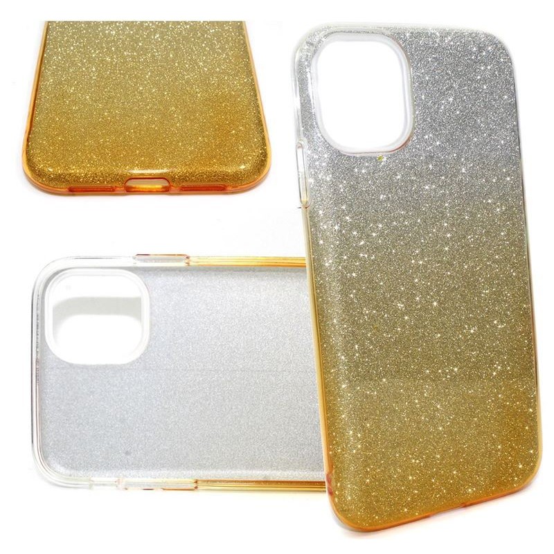 Etui Jelly Case SHINING HQ na telefon Apple iPhone 11 A2111 srebrno-złote