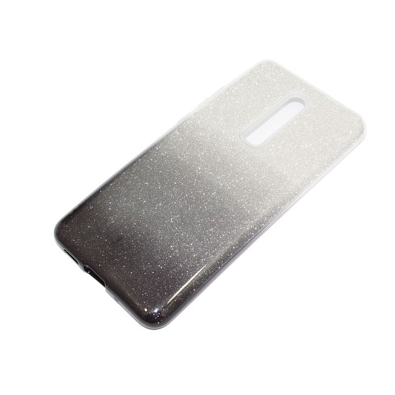 Etui Jelly Case SHINING HQ na telefon Xiaomi Redmi Mi 9T srebrno-czarne