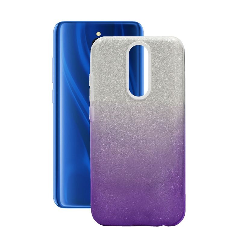 Etui Jelly Case SHINING HQ na telefon Xiaomi Redmi 8 srebrno-fioletowe