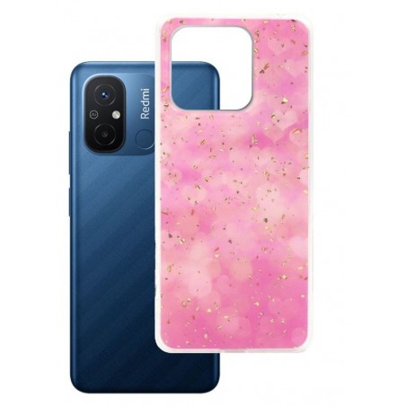 Etui Gold Glam na telefon Xiaomi Redmi 12C / 11A różowe