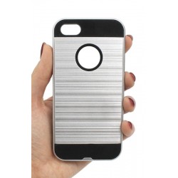 Etui pancerne MOTOMO na telefon Apple iPhone 5 A1428 / 5S A1453 / SE A1723 srebrne