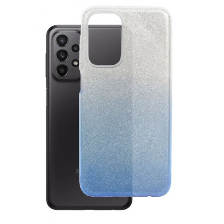 Etui Jelly Case SHINING HQ na telefon Samsung Galaxy A23 4G 5G srebrno-niebieskie