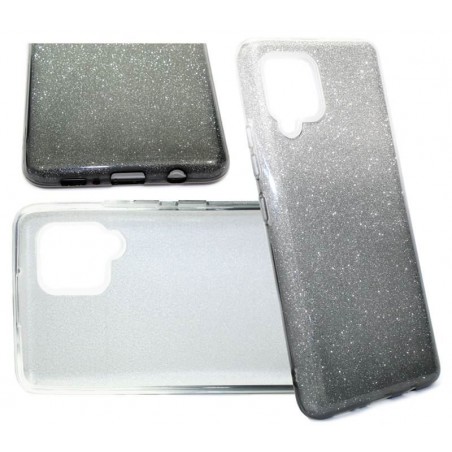 Etui Jelly Case SHINING HQ na telefon Samsung Galaxy A42 5G A426 srebrno-czarne