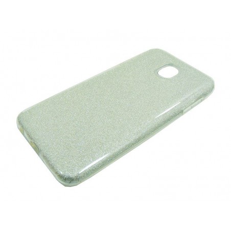 Etui Jelly Case SHINING HQ na telefon Samsung Galaxy J7 2018 J737 srebrne