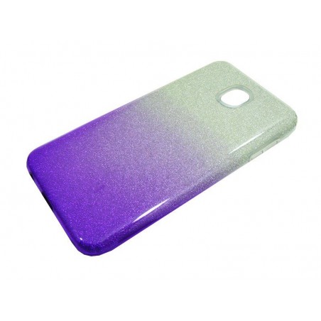 Etui Jelly Case SHINING HQ na telefon Samsung Galaxy J7 2018 J737 srebrno-fioletowe