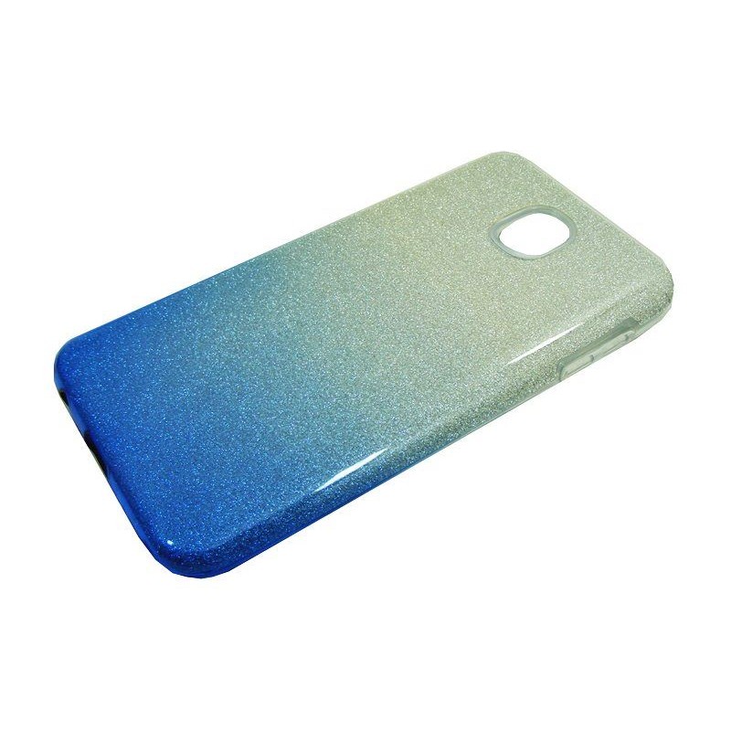Etui Jelly Case SHINING HQ na telefon Samsung Galaxy J7 2018 J737 srebrno-niebieskie