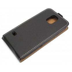 Etui pionowe z klapką SLIM FLEX na telefon Samsung Galaxy S5 G900 / S5 Neo G903 czarne HQ