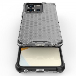 Etui pancerne Honeycomb na telefon Vivo Y35 / Y22 / Y22s 4G czarne