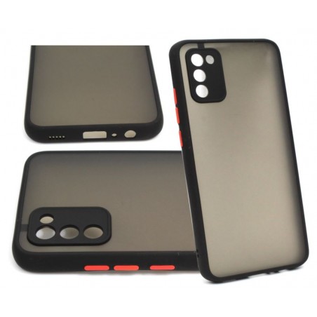 Etui Bumper Colored Buttons na telefon Samsung Galaxy A02s A025 czarne