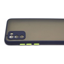 Etui Bumper Colored Buttons na telefon Samsung Galaxy A02s A025 granatowe