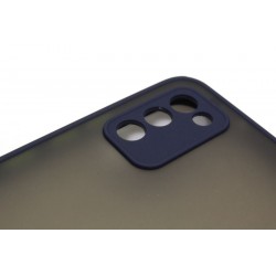 Etui Bumper Colored Buttons na telefon Samsung Galaxy A02s A025 granatowe