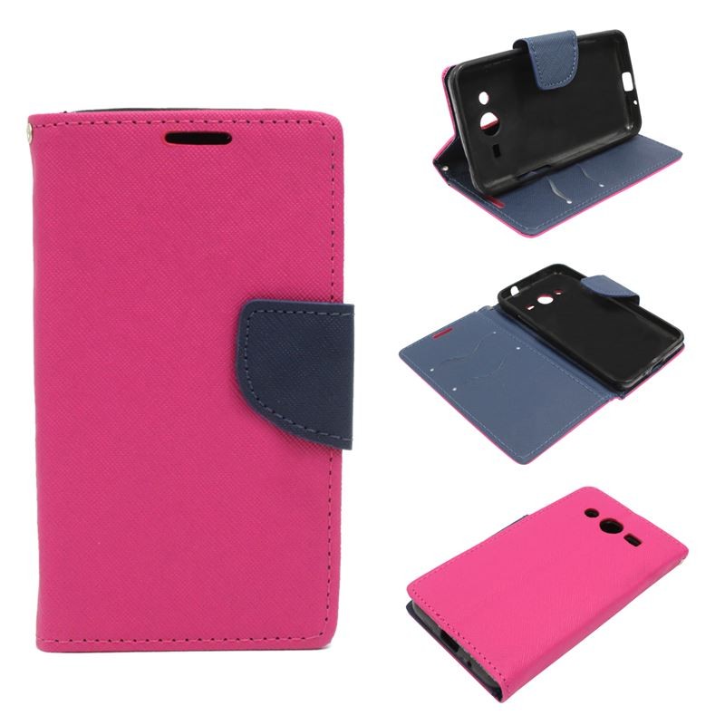 Etui Fancy Diary na telefon Samsung Galaxy Core 2 G355 różowe