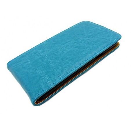Etui pionowe z klapką SLIM FLEX na telefon Samsung Galaxy J5 J500 morskie