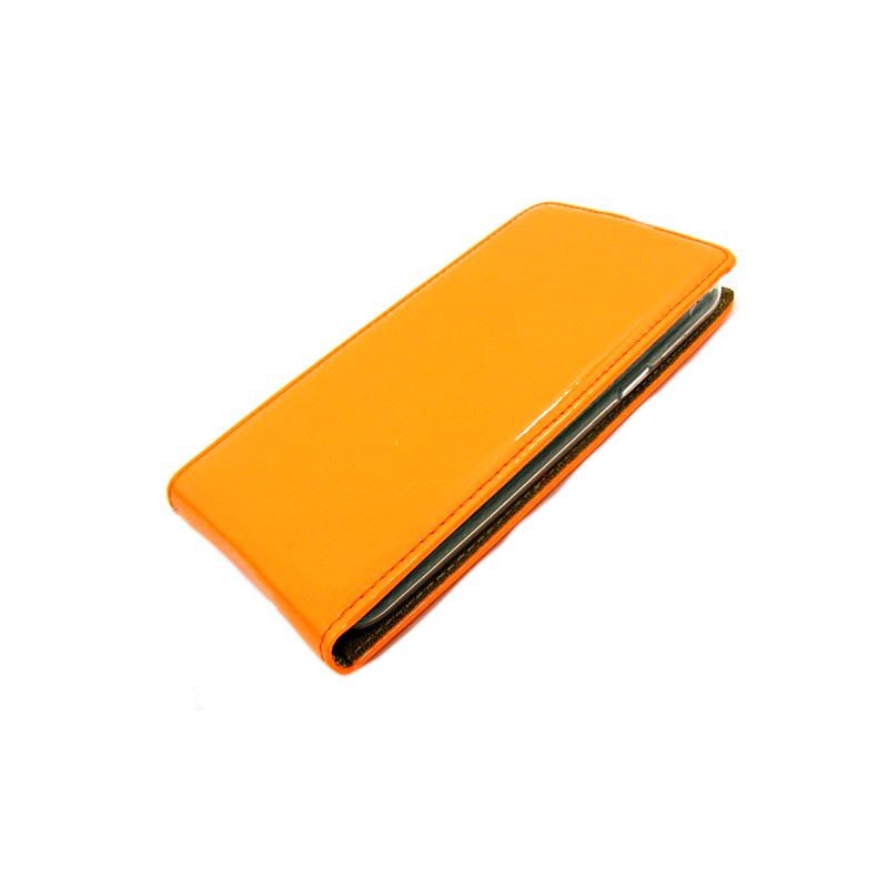 Etui pionowe z klapką SLIM FLEX FRESH na telefon Samsung Galaxy J5 J500 pomarańczowe