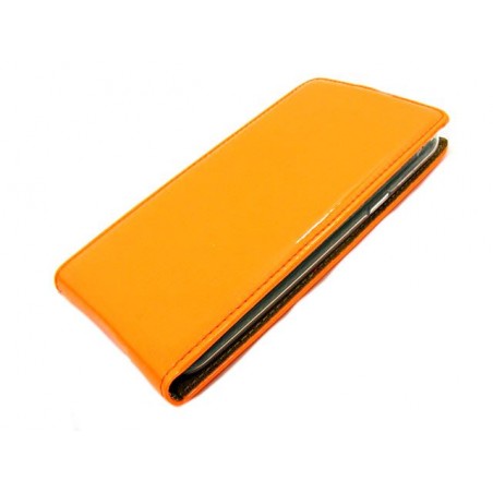 Etui pionowe z klapką SLIM FLEX FRESH na telefon Samsung Galaxy J5 J500 pomarańczowe