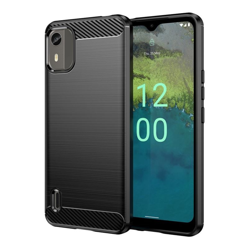 Etui Bumper Carbon Lux na telefon Nokia C12 TA-1535 czarne