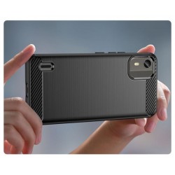 Etui Bumper Carbon Lux na telefon Nokia C12 TA-1535 czarne